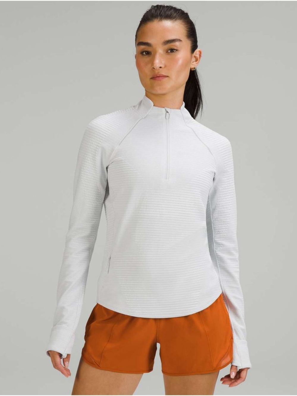 Lululemon Ventscape Half-Zip Long Sleeve in Vapor Size 6